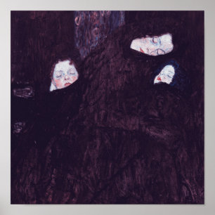 Mutter mit zwei Kindern Gemälde von Gustav Klimt Poster