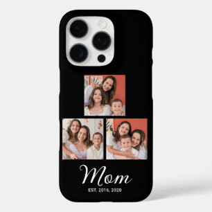 Mutter Modern Script Schwarz 3 Foto Case-M iPhone 16 Pro Hülle