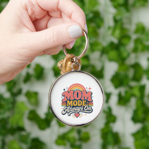 Mutter-Modus Immer An Retro Muttertagsgeschenk Schlüsselanhänger