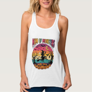 Mutter Monster Halloween Hexe Kürbisse Fledermäuse Tank Top
