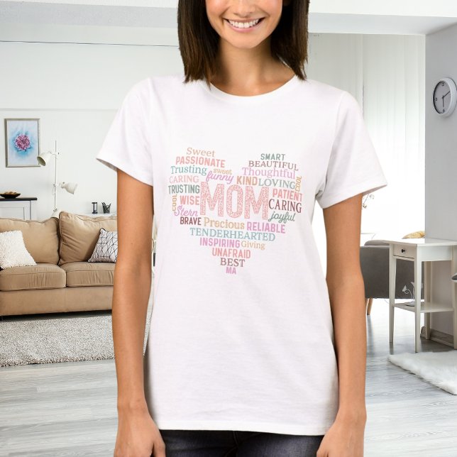 Mutter Mutter Herz Wortart T-Shirt (Von Creator hochgeladen)