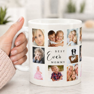 Mutter Mutti Fotocollage elfenbein creme Kaffeetasse