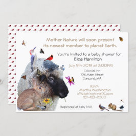 Mutter Natur Baby Dusche Einladung: Einladung