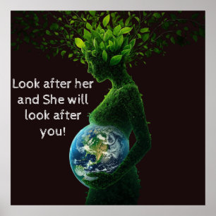 Mutter Natur Earth Day Poster