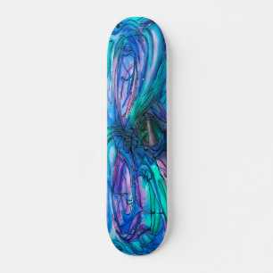 Mutter Natur Fee Aquarellmalerei Skateboard
