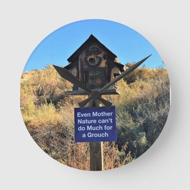 Mutter Natur, Grouch Spaß Runde Wanduhr (Vorderseite)