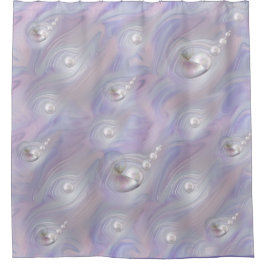 Mutter Perlen, die einer Perle die Geburt gibt Duschvorhang