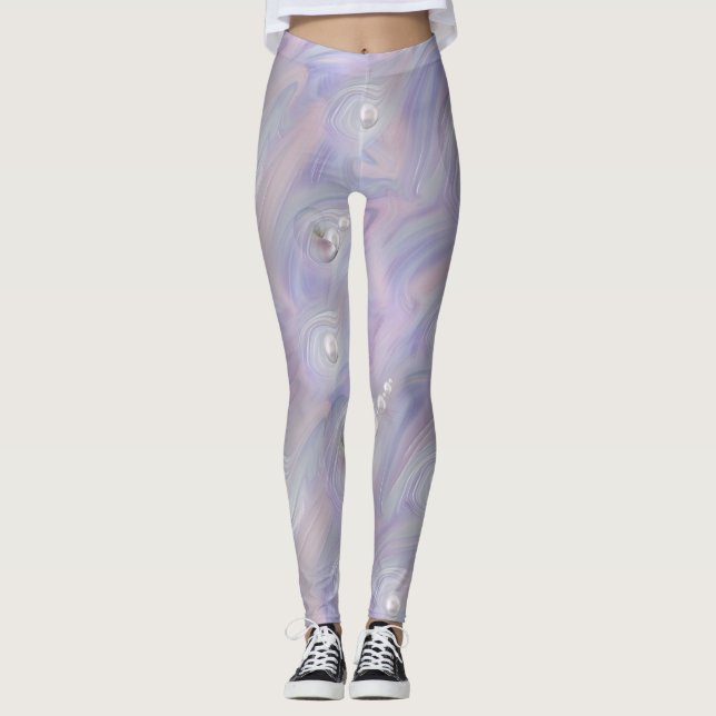 Mutter Perlen, die einer Perle die Geburt gibt Leggings (Vorderseite)