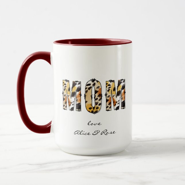 Mutter Personalisierter Name Tasse (Links)