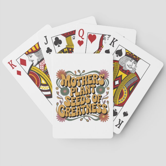 Mütter pflanzen Samen der Größe Spielkarten (Rückseite)