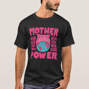 Mutter Power Pinke Katzenmütze Erde Mama T-Shirt