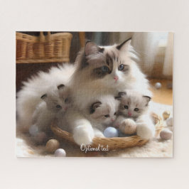 Mutter Ragdoll Katze und Kätzchen Puzzle