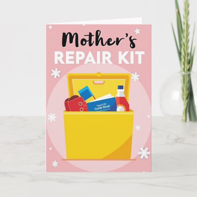 Mütter-Reparatur-Set Illustrationskarte Karte (Vorderseite)