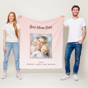 Mutter Rose Gold Foto Kinder Namen Fleecedecke