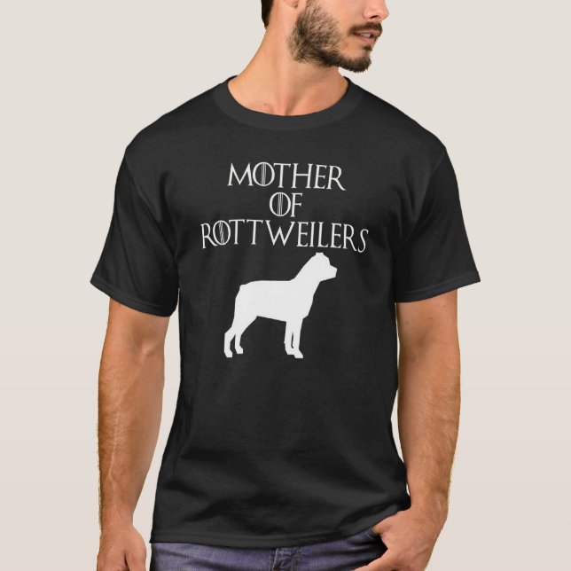 Mutter Rottweilers Pelz-Mama-des niedlichen T-Shirt (Vorderseite)