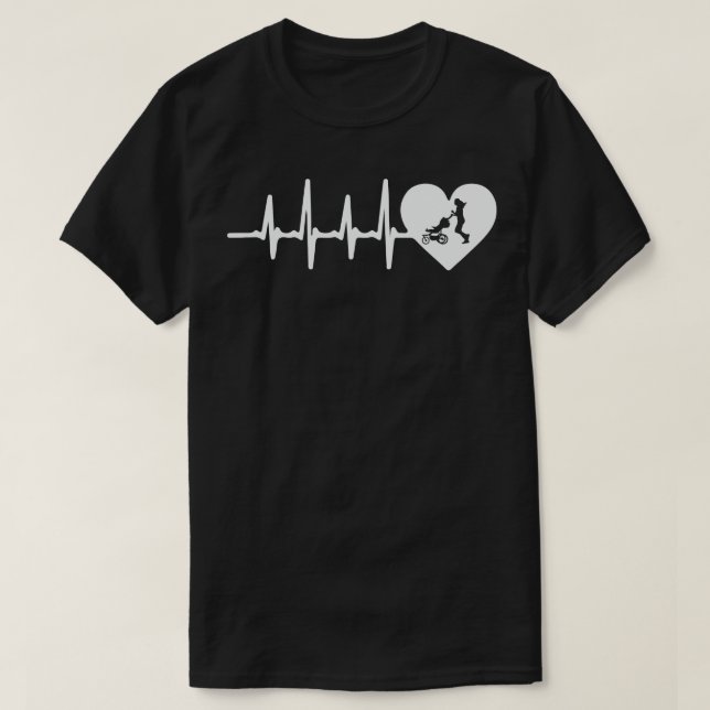 Mutter Runner Runners Heartbeat T-Shirt (Design vorne)