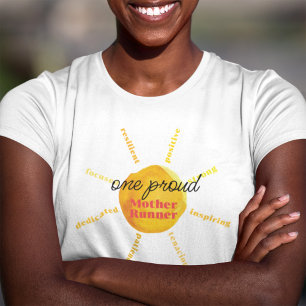 Mutter Runner Yellow Sunshine Wasserfarbe Custom T-Shirt