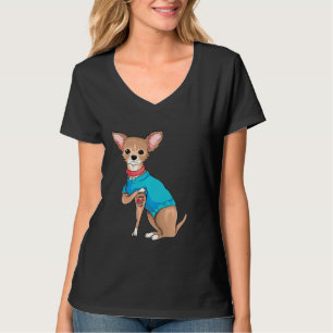 Mutter S Day Funny Dog Chihuahua I Liebe Mama Tatt T-Shirt