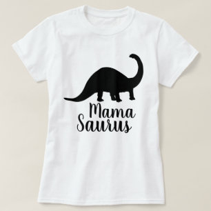 Mutter Saurus Brontosaurus Silhouette T-Shirt