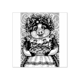 MUTTER SCHWEINS ACORN PIE RUBBER-BRIEFMARKE GUMMISTEMPEL