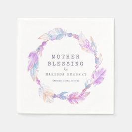 Mutter Segen Perlen und Federn boho Serviette