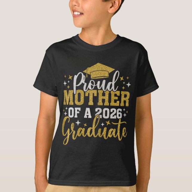Mutter Senior 2026 Stolze Mutter eines Abgänger 20 T-Shirt (Vorderseite)