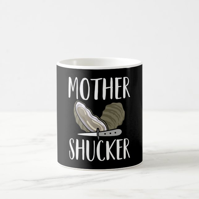 Mutter Shucker Funny Oyster puff Oyster Shucking Kaffeetasse (Mittel)
