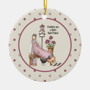 Mütter sind der beste Freund-Verzierung eines Keramikornament