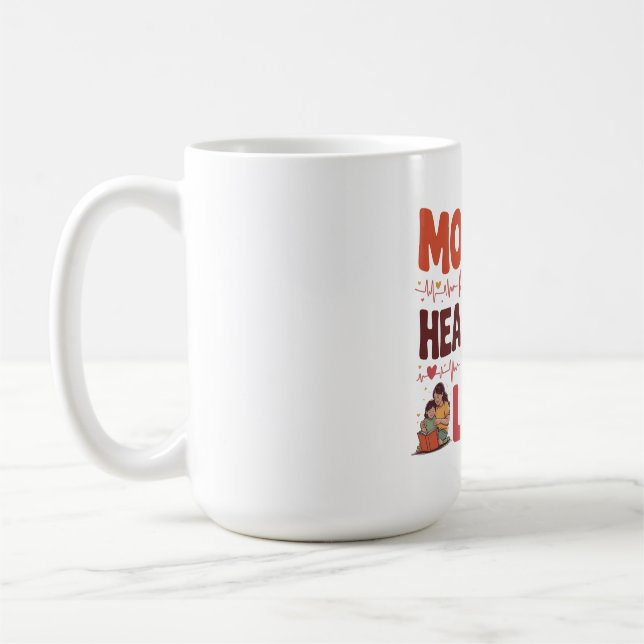 Mütter sind die Herzschläge unseres Lebens Kaffeetasse (Links)