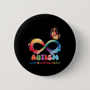 Mutter Sohn Familie akzeptieren Autistische Kinder Button