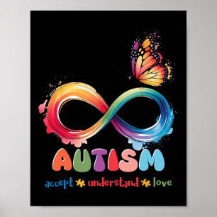 Mutter Sohn Familie akzeptieren Autistische Kinder Poster