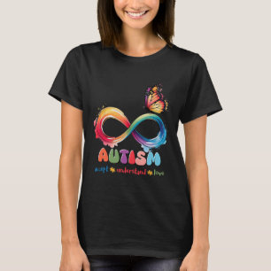 Mutter Sohn Familie akzeptieren Autistische Kinder T-Shirt