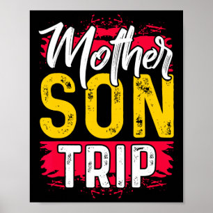 Mutter Son Trip Shirt SommerFamilienurlaub Reise Poster
