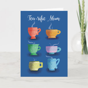 Mutter Sonntagsmamma Whimsical Steaming Teacups Karte