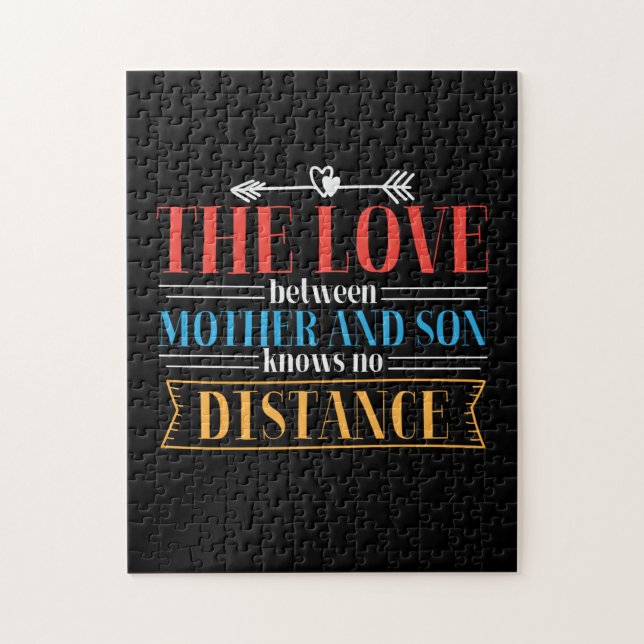 Mutter spendet die Liebe zwischen Mutter und Sohn Puzzle (Vertikal)