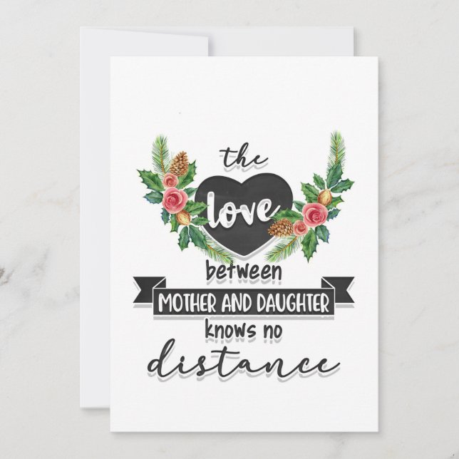 Mutter spendet die Liebe zwischen Mutter und Tocht Dankeskarte (Vorderseite)