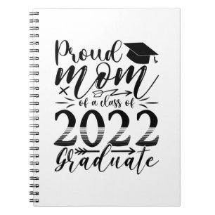 Mutter stolz Mommy einer Klasse von 2022 Graduate Notizblock