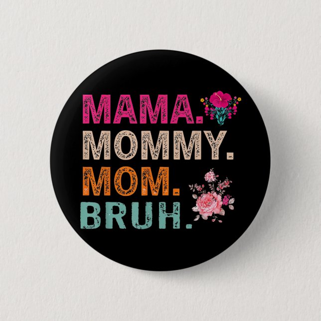 Mutter Substantiv Definition Lustige Mama Mutterta Button (Vorderseite)