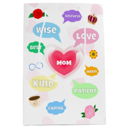 Mütter Tag Beste Mama Word Wolken Königin Kronen L Mittlere Geschenktüte