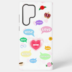 Mütter Tag Beste Mama Word Wolken Königin Kronen L Samsung Galaxy Hülle