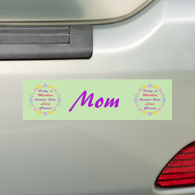 Mütter Tag Blume und Schmetterlinge Custom Autoaufkleber (Auf Auto)
