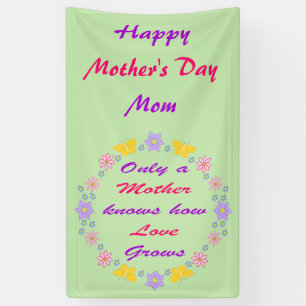Mütter Tag Blume und Schmetterlinge Custom Banner