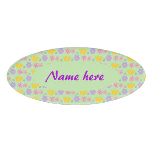 Mütter Tag Blume und Schmetterlinge Individuelle N Namenschild