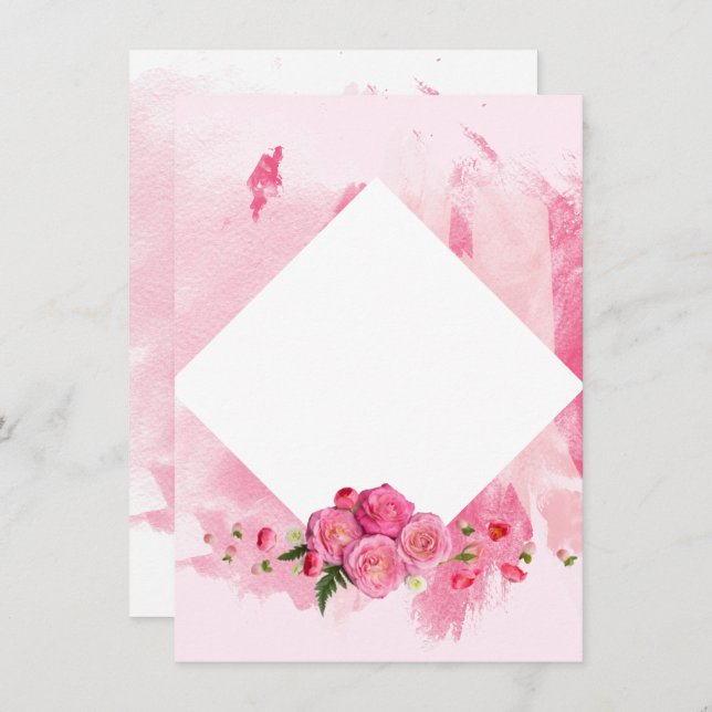 Mütter Tag Feier Einladung (Vorne/Hinten)