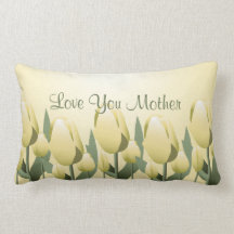 Mütter Tag Frühling Tulips Liebe Mama Gelb Lumbar