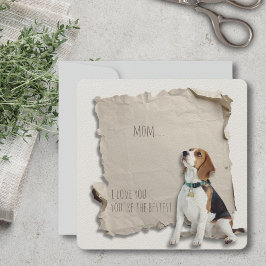 Mütter Tag Hund Mama Custom Beagle Card Karte