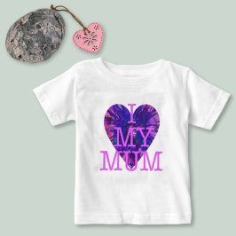 Mütter Tag ich Liebe meine Mama Lila Aquarellherz Kleinkind T-shirt