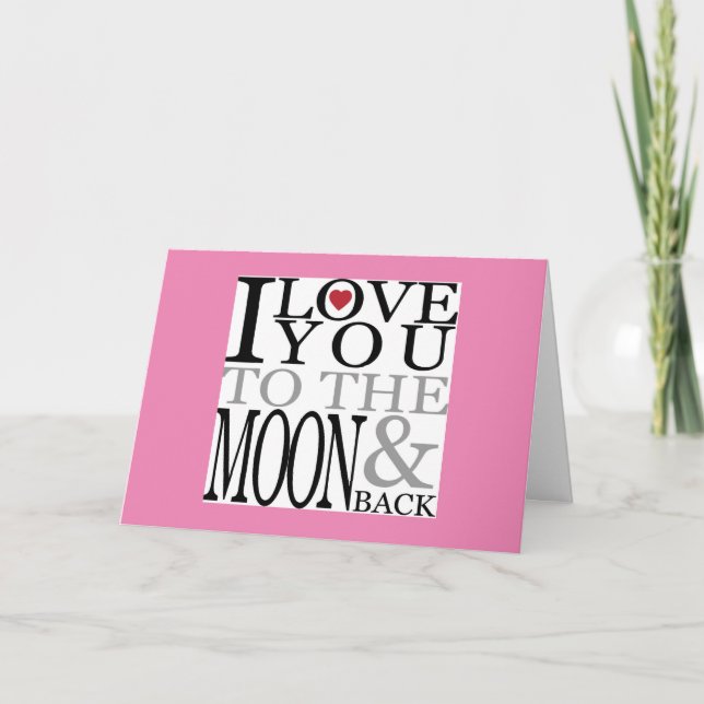 Mütter+Tag Liebe Sie zum Mond Karte (Vorderseite)