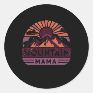 Mütter Tag Liebe Wandern Mama Runder Aufkleber