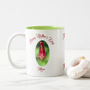 Mutter-Tag-Mama Columbine Blume Personalisiert Zweifarbige Tasse